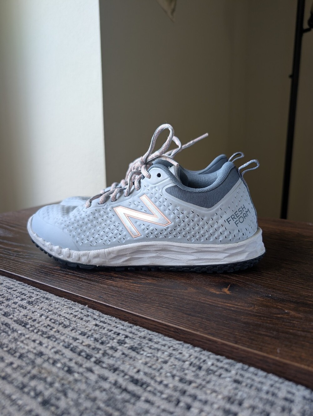 New Balance 806v1 Light Blue Gray WID806P1 Work Athletic Shoes